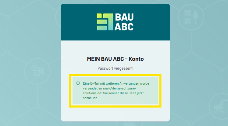 Passwort vergessen E-Mail